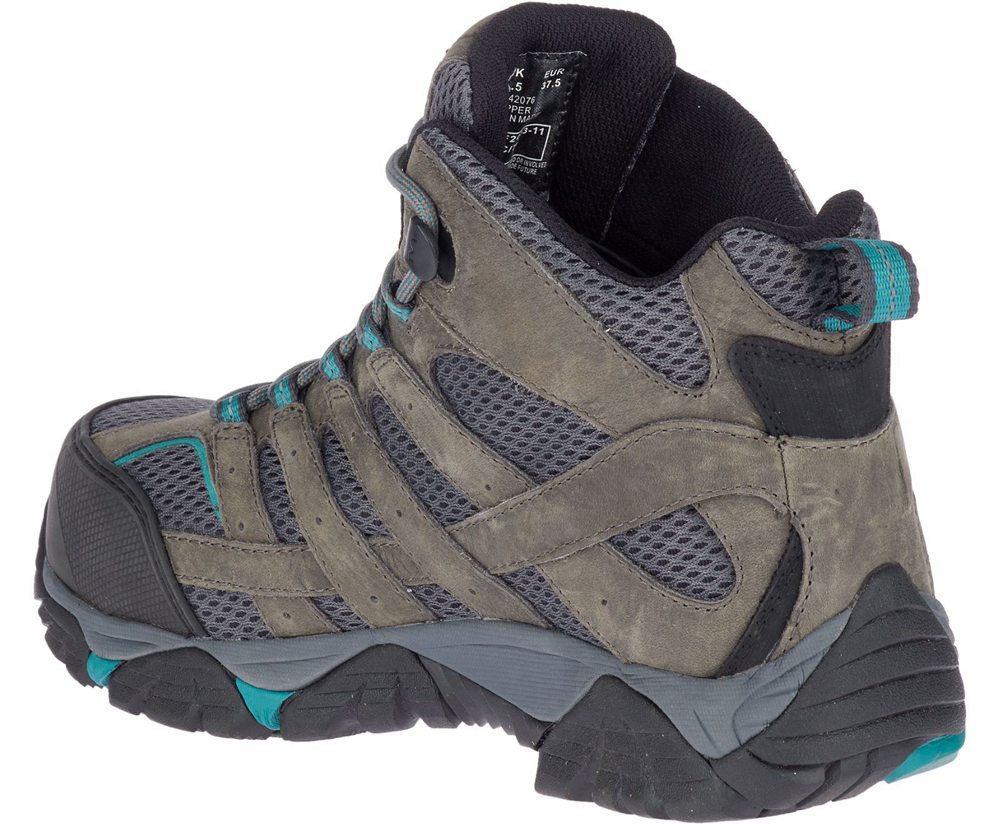 Merrell Boots Brown - Moab Vertex Mid Waterproof Comp Toe Work - Womens 49ARUGWMV